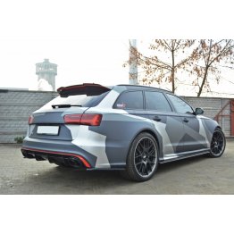 Накладки сплиттеры боковые на задний бампер на Audi RS6 C7